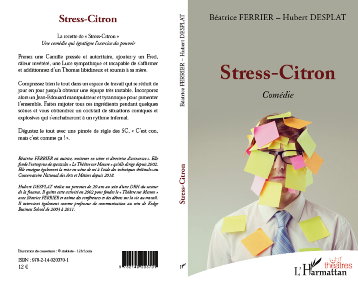 La pièce de théâtre Stress-Citron publiée chez L'Harmattan